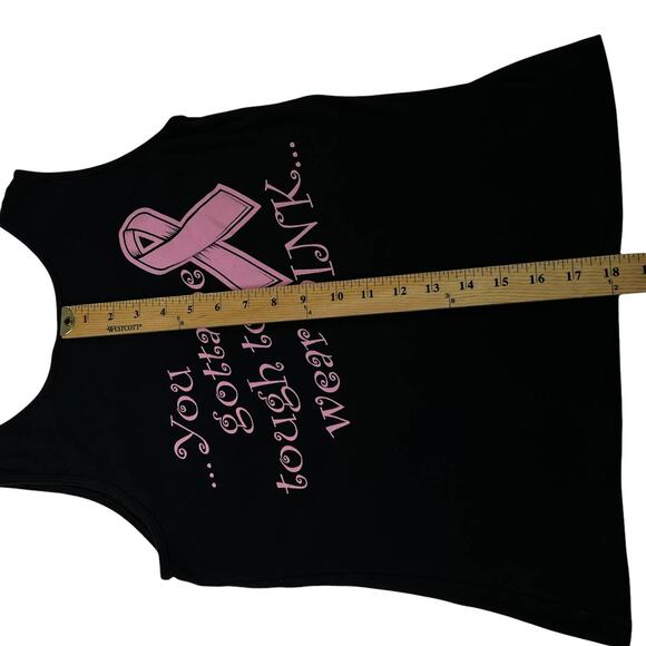 Hanes Pink Magnolias Tank Top Pink Lettering Classic Fit Small Black - Picture 9 of 9